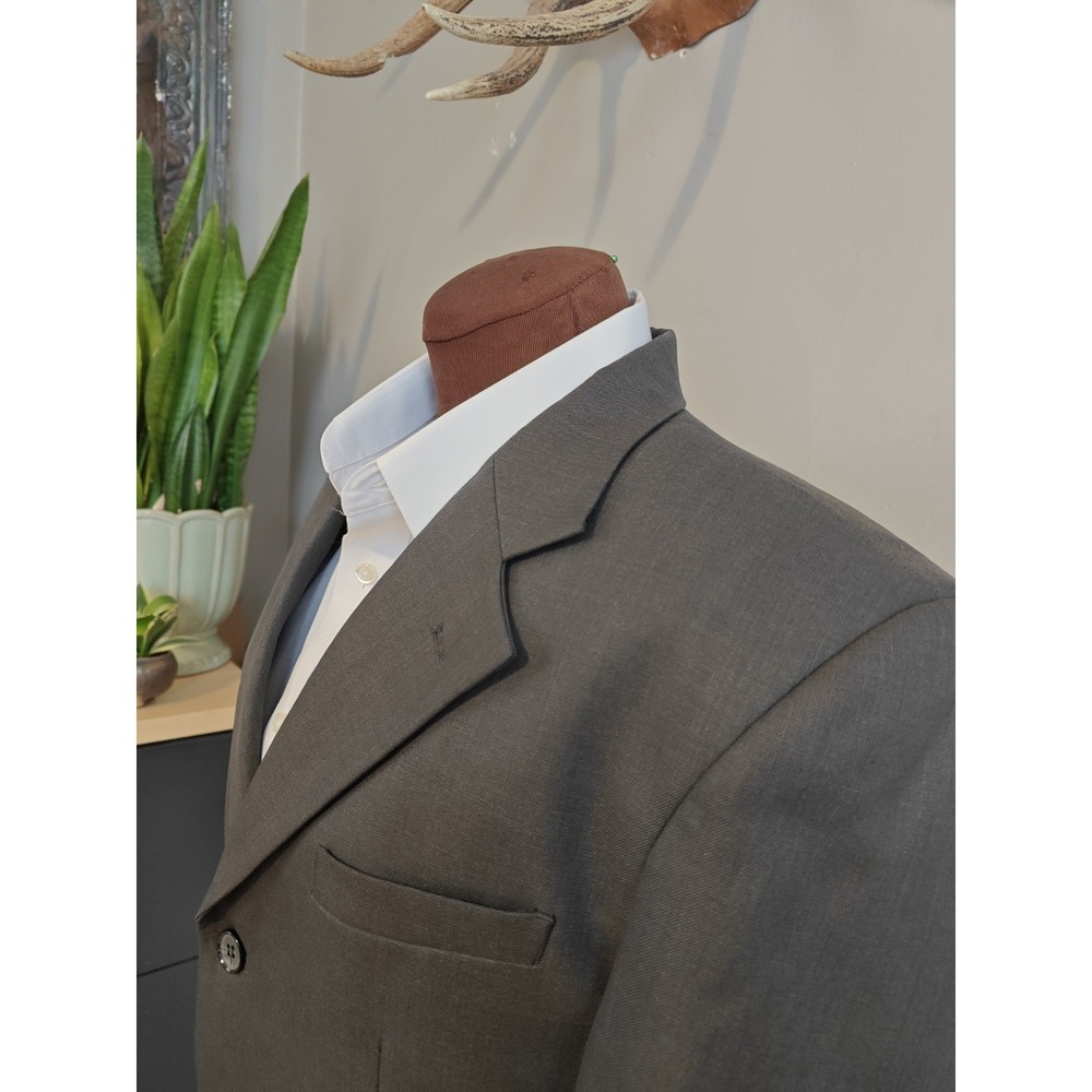 Fendi Mens Sport Coat 36R Gray Chalk Stripe Made in Italy 3 Button Jacket
